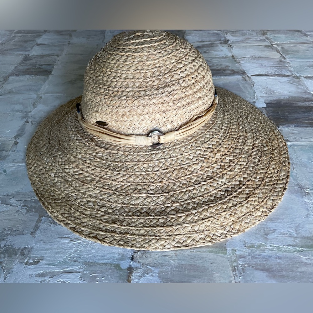 Natural straw beach hot by Liz Claiborne